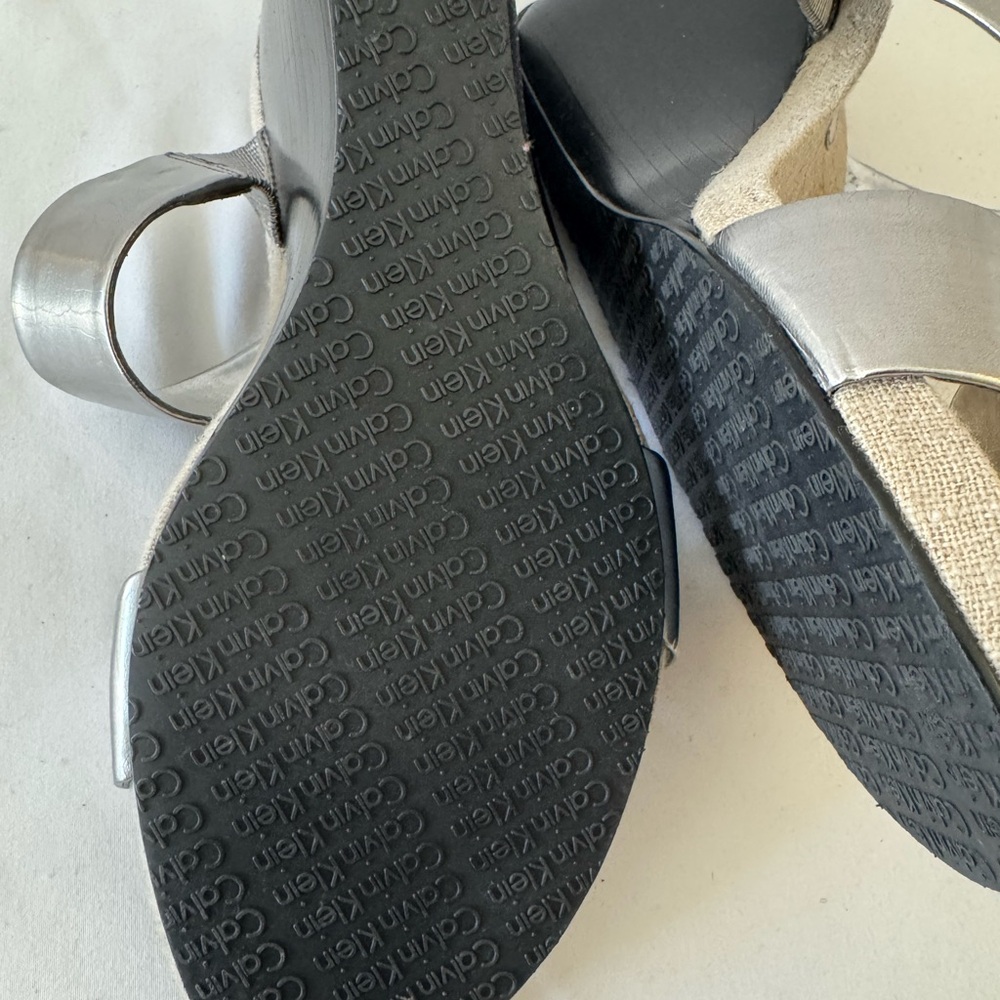 Calvin Klein Women's Silver Sandals